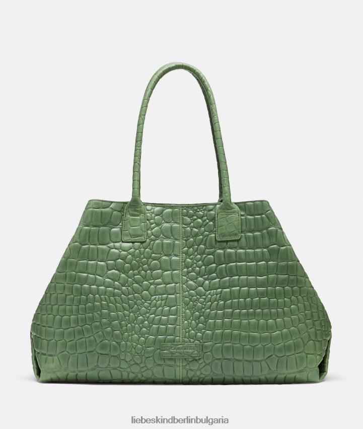 LIEBESKIND BERLIN kette - chelsea croco shopper l бамбуково зелено чанта LIEBESKIND BERLIN 80862T263