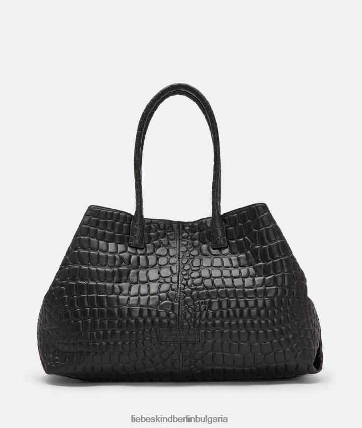 LIEBESKIND BERLIN armband herz - chelsea croco shopper l черен чанта LIEBESKIND BERLIN 80862T302